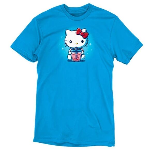 Boba Hello Kitty Official Sanrio blue Tee USA Shirt‎ women’s size medium - Picture 1 of 9
